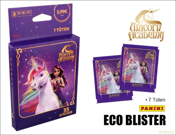 Unicorn Academy Sticker ECO-BLISTER Akademia Jednorożców Naklejki
