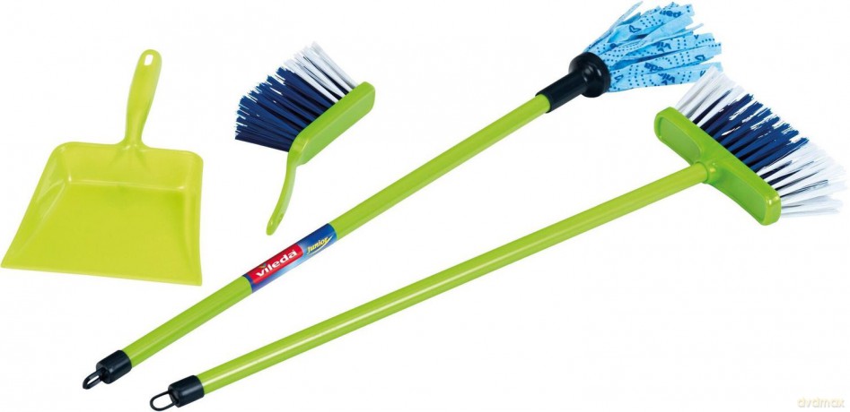 Vileda - Zestaw mopujący Color line, zielony, 4-częściowy