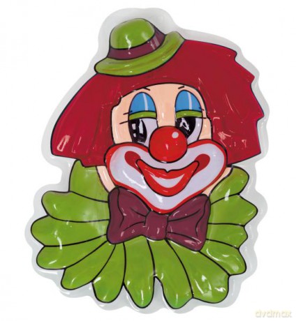 Dekoracja ścienna Clown w kapeluszu - 30 cm