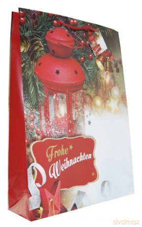 Świąteczne torebki prezentowe Świece - Jumbo - 5 wzorów Miks
