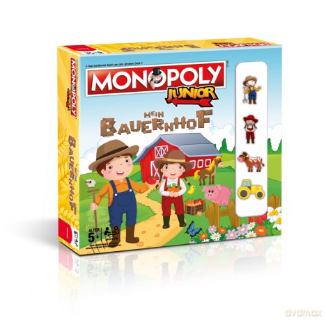 Winning Moves 44819 - Monopoly Junior: Mein Bauernhof - Brettspiel (Monopoly Junior: Moja farma)