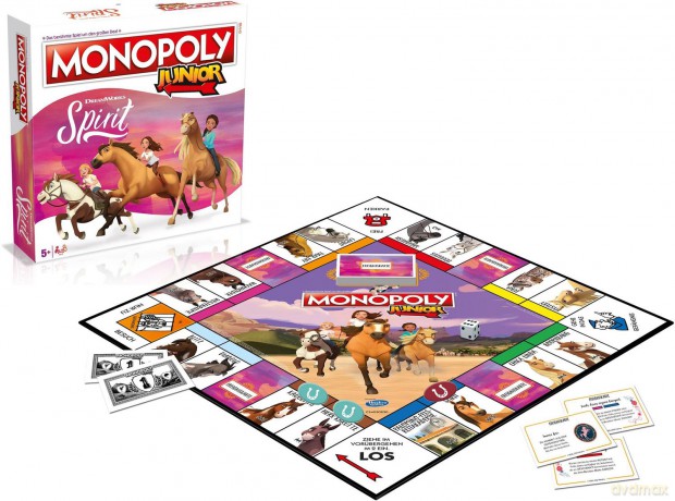 Winning Moves 47421 - Monopoly Junior: Spirit Riding Free - Brettspiel (Monopoly Junior: Mustang Riding Free)