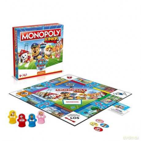 Winning Moves 54331 - Monopoly Junior: Paw Patrol - Brettspiel (Monopoly Junior: Psi Patrol)
