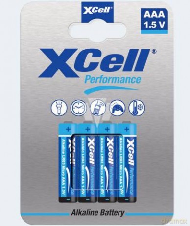 XCell Baterie Alkaliczne AAA LR03 Mały Paluszek 4 sztuki