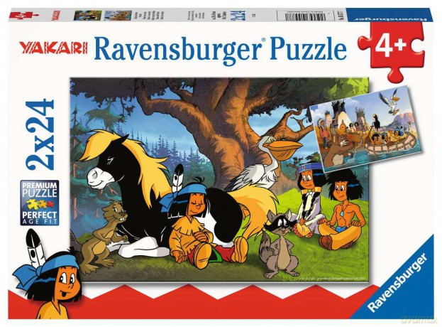 RAVENSBURGER 2x24 el.Yakari i jego przyjaciele  [PUZZLE]