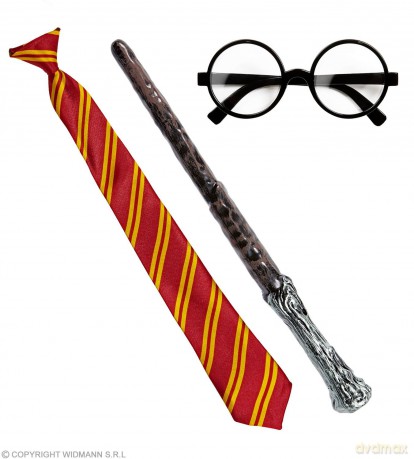 Zestaw Małego Czarodzieja ZAUBERLEHRLING Okulary Różdżka Krawat