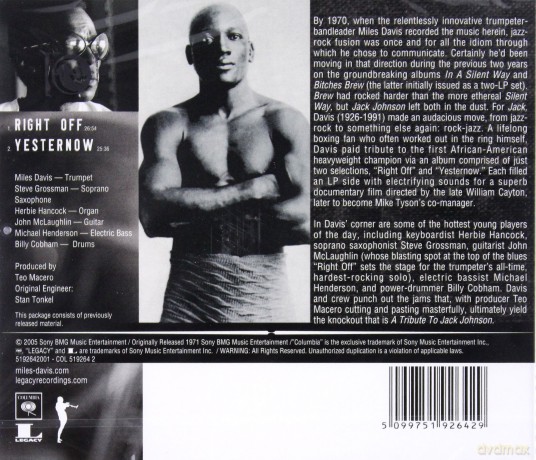 Miles Davis: A Tribute To Jack Johnson [CD]
