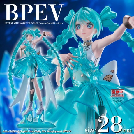 Banpresto Hatsune Miku Evolve Clearluxe - Hatsune Miku (Emerald Gem)