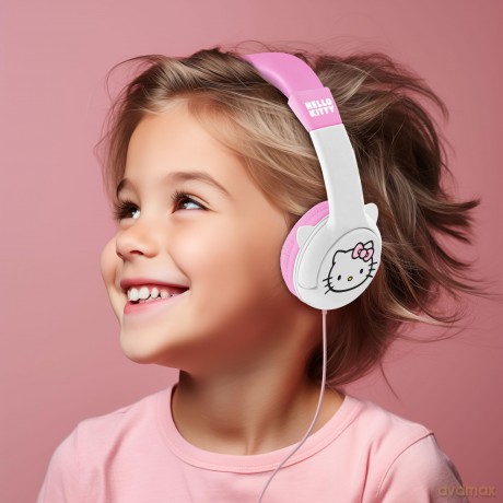 Otl Moulded Ears Childrens Headphones - Hello Kitty