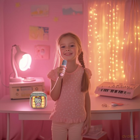 Otl Popsing Karaoke Microphone And Speaker With Led - Hello Kitty