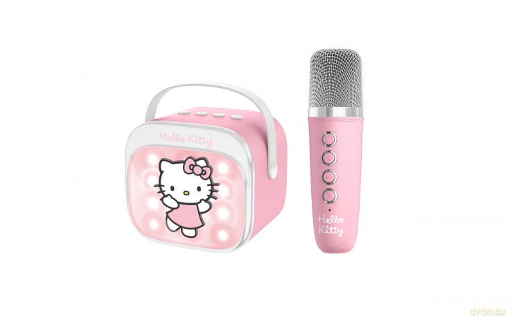 Otl Popsing Karaoke Microphone And Speaker With Led - Hello Kitty
