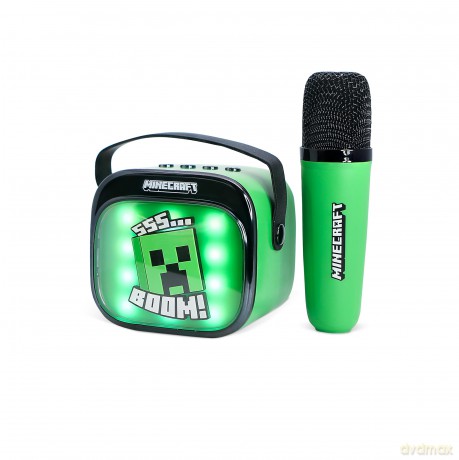 Otl Popsing Karaoke Microphone And Speaker With Led - Minecraft