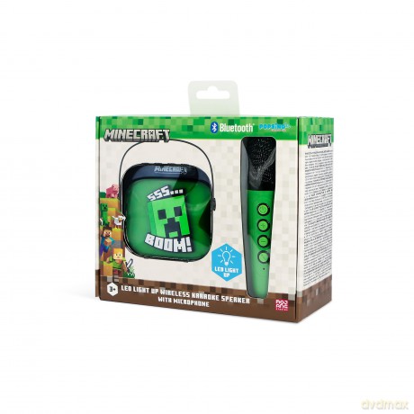 Otl Popsing Karaoke Microphone And Speaker With Led - Minecraft