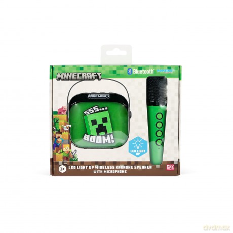 Otl Popsing Karaoke Microphone And Speaker With Led - Minecraft