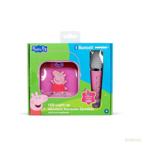 Otl Popsing Karaoke Microphone And Speaker With Led - Peppa Pig