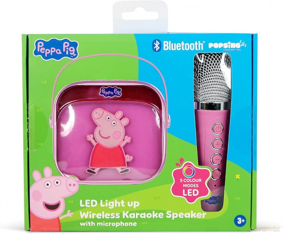 Otl Popsing Karaoke Microphone And Speaker With Led - Peppa Pig