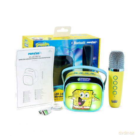 Otl Popsing Karaoke Microphone And Speaker With Led - Spongebob