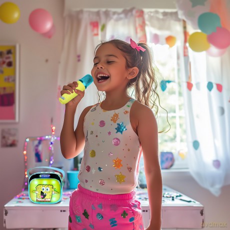 Otl Popsing Karaoke Microphone And Speaker With Led - Spongebob