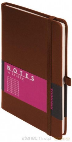 Notes memofix A5 kratka brązowy