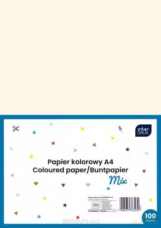Papier kolorowy A4 100 kartek