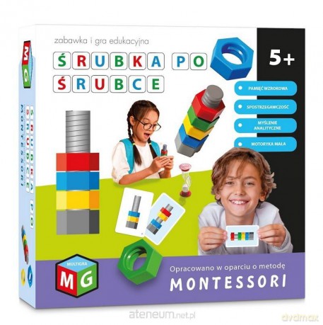 Śrubka po śrubce - gra edukacyjna Montessori [GRA]