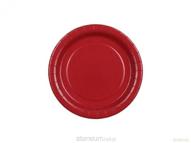 Talerzyki papierowe ciemny czerwony 18cm 6szt