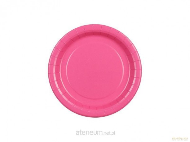 Talerzyki papierowe ciemny różowy 18cm 6szt
