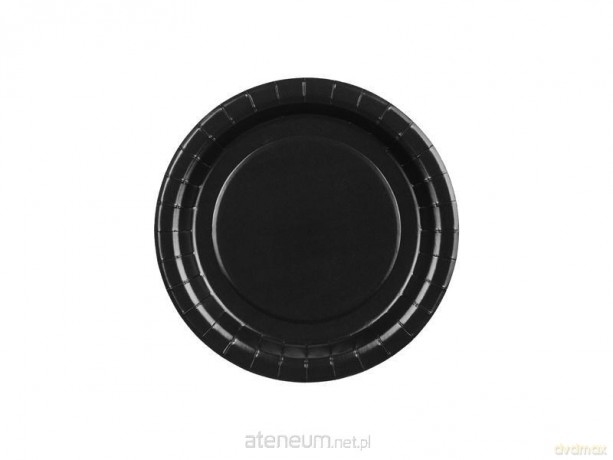 Talerzyki papierowe czarne 18cm 6szt