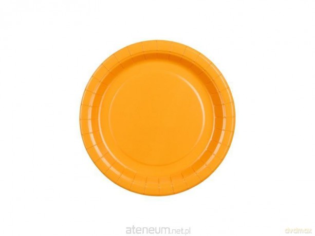 Talerzyki papierowe jasny pomarańczowy 18cm 6szt