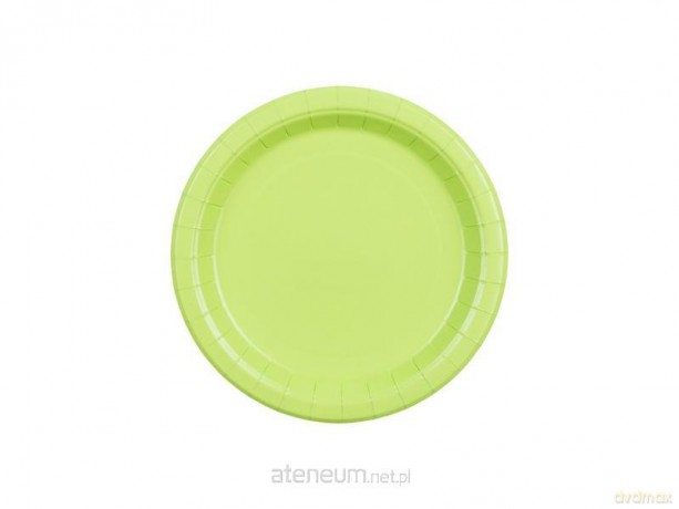 Talerzyki papierowe jasny zielony 18cm 6szt