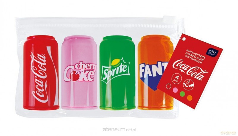 Zakreślacze mini Coca-Cola 4 kolory