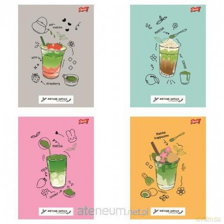 Zeszyt A4/32k linia dwukolorowa Matcha Mood(15szt)
