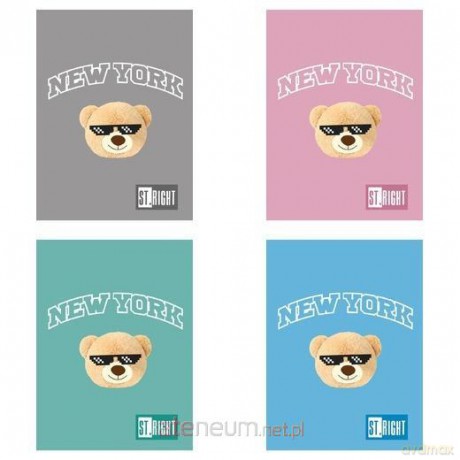 Zeszyt A5/32k linia dwukolor. NYC Mood mix (15szt)