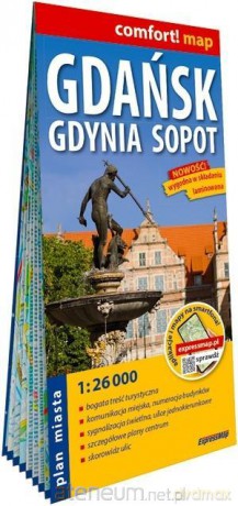 Comfort! map Gdańsk, Gdynia, Sopot 1:26 000