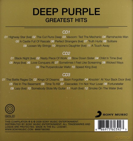 Deep Purple: Gold - Greatest Hits Steel box [3CD]