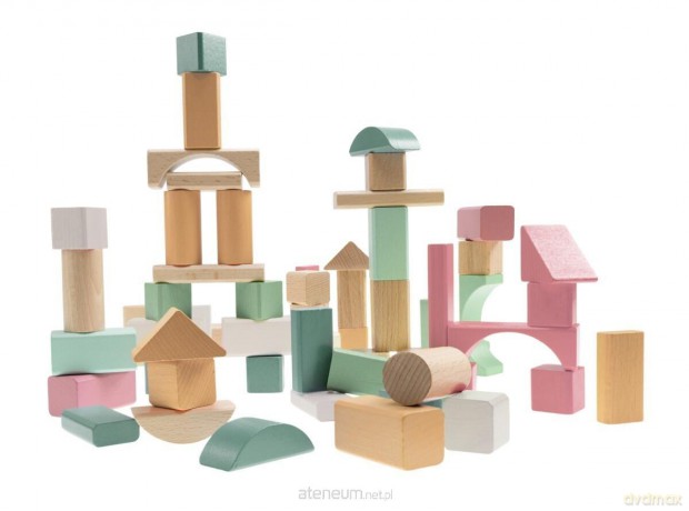 Klocki drewniane Soft Neutrals Wooden Blocks 60el [KLOCKI]