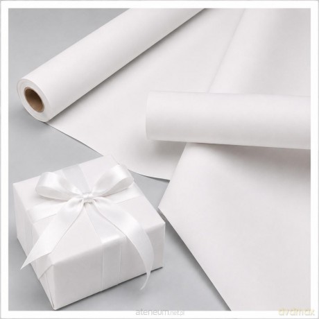 Papier ozdobny biały klasyczny X-Strong 57cmx25m