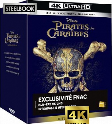 Pirates of the Caribbean 1-5 (Piraci z Karaibów) (steelbook) [5xBlu-Ray 4K]+[5xBlu-Ray]