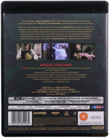 The Horror Of Frankenstein (Horror Frankensteina) [Blu-Ray 4K]