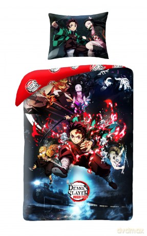 Demon Slayer Pościel, 140x200cm + 70x90cm 100% poliester mikrofibra