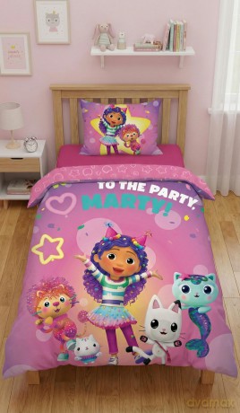 Gabbys Dollhouse Pościel, 140x200cm + 70x90cm 100% polyester mikrofibra