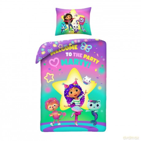 Gabbys Dollhouse Pościel, 140x200cm + 70x90cm 100% polyester mikrofibra
