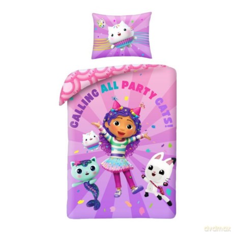 Gabbys Dollhouse Pościel, 140x200cm + 70x90cm 100% polyester mikrofibra