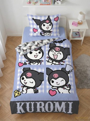 KUROMI Pościel, rozmiar 140x200cm+70x90cm 100% polyester microfiber
