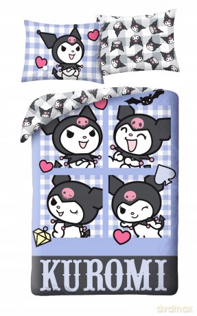 KUROMI Pościel, rozmiar 140x200cm+70x90cm 100% polyester microfiber