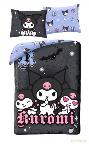 KUROMI Pościel, rozmiar 140x200cm+70x90cm 100% polyester microfiber