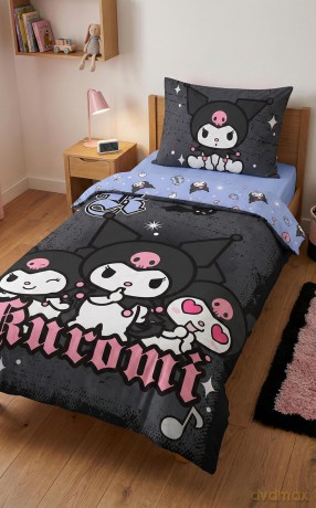 KUROMI Pościel, rozmiar 140x200cm+70x90cm 100% polyester microfiber