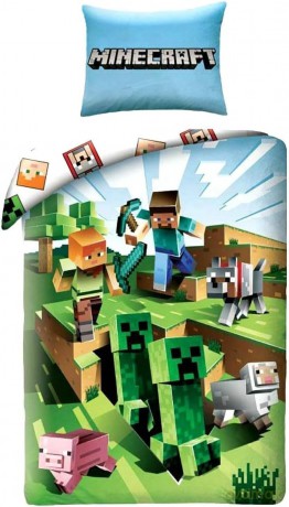 Minecraft Pościel, 140x200cm + 70x90cm