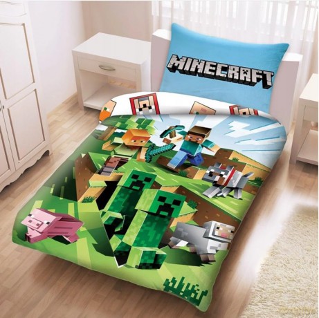 Minecraft Pościel, 140x200cm + 70x90cm