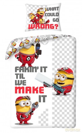 Minions Pościel, 140x200cm + 70x90cm 100% poliester mikrofibra